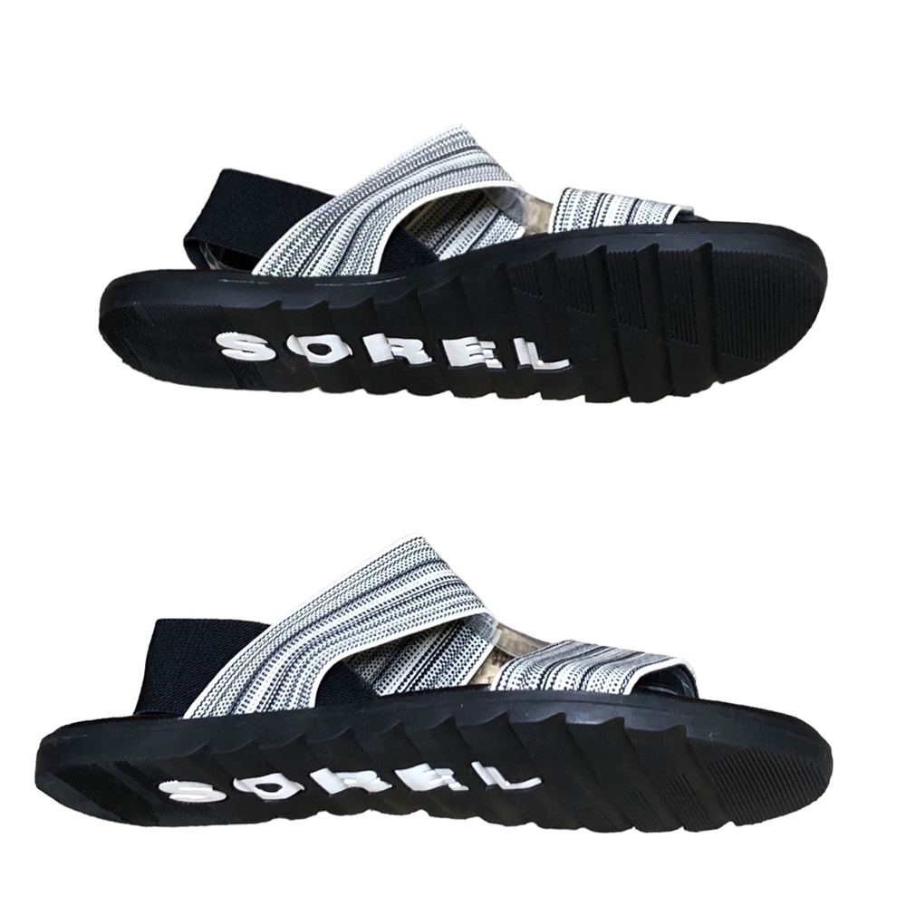 SOREL Ella Striped Elastic Double Strap Sandals Size 8